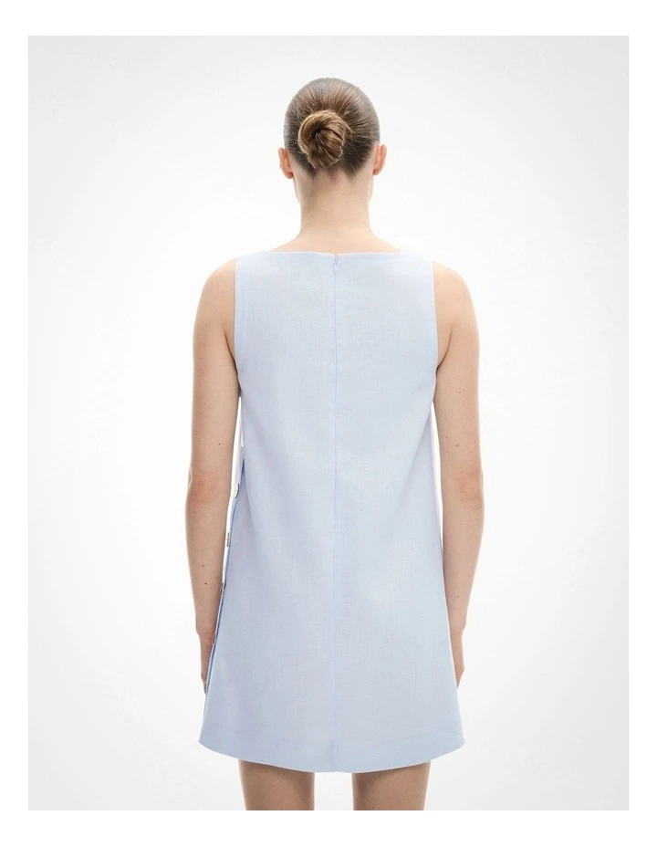 Button Side Dress in Blue Air image 5
