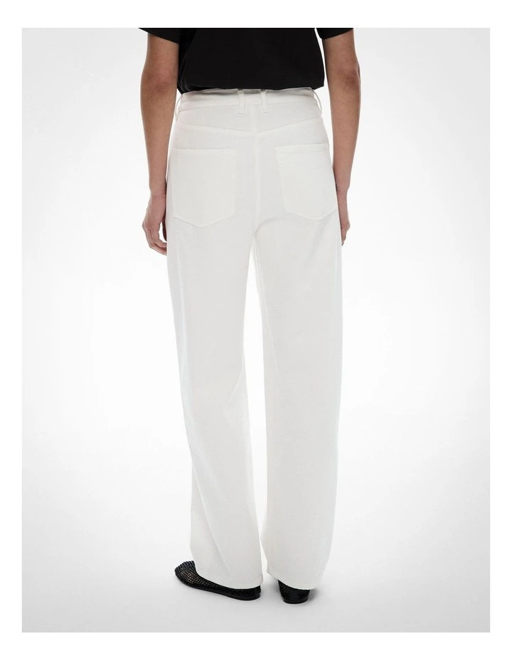 Drawcord Denim Jeans in Parchment image 5