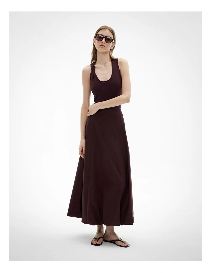 Twist Shoulder Knit Tank Top in Fig image 2