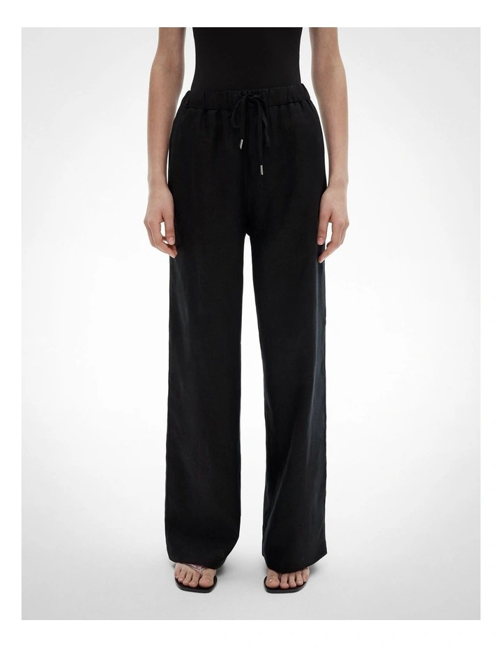 Linen Pants in Black image 1