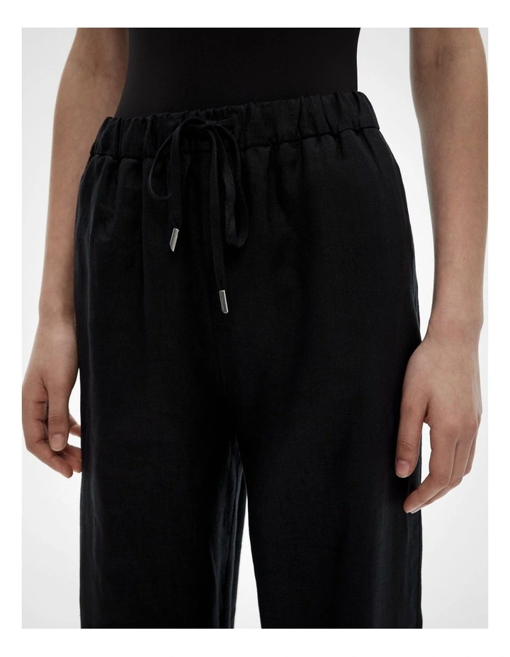 Linen Pants in Black image 3