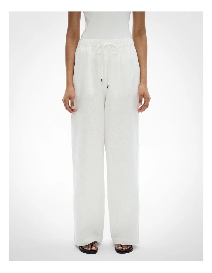 Linen Pants in Fresh White image 1