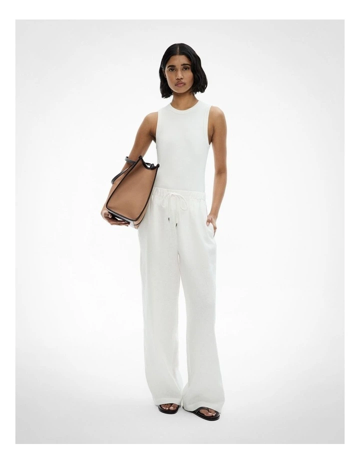 Linen Pants in Fresh White image 2