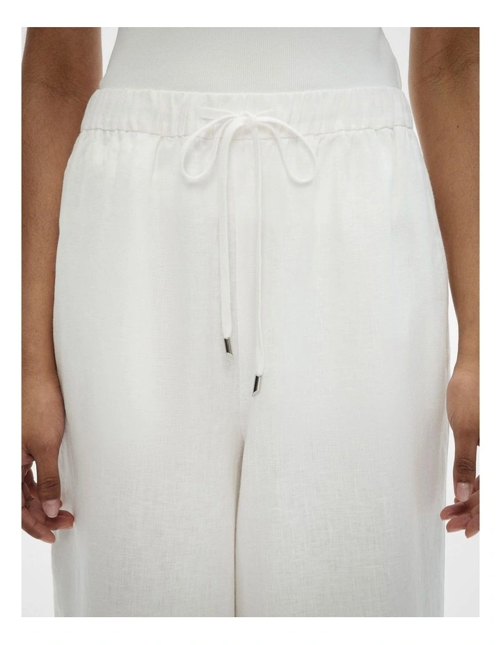 Linen Pants in Fresh White image 3