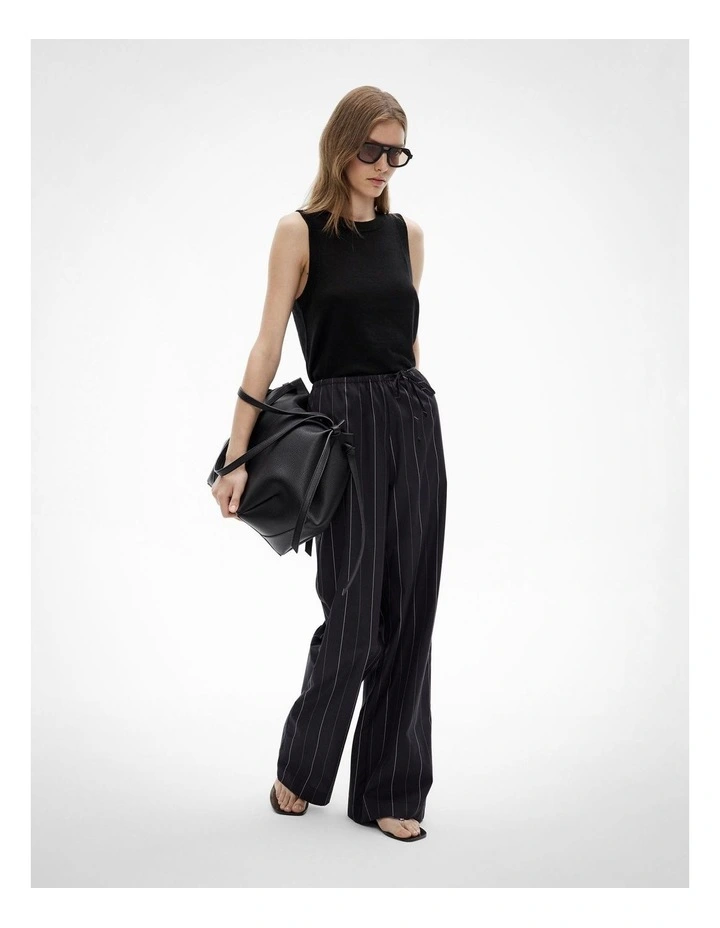 Wrap Tie Pants in Black image 1