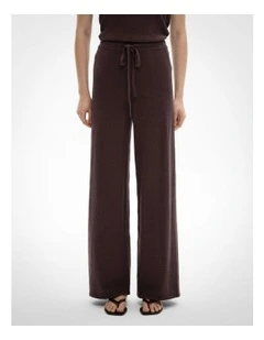 Linen Knit Pants in Espresso