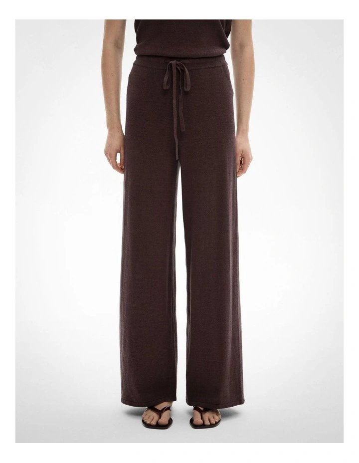 Linen Knit Pants in Espresso image 1