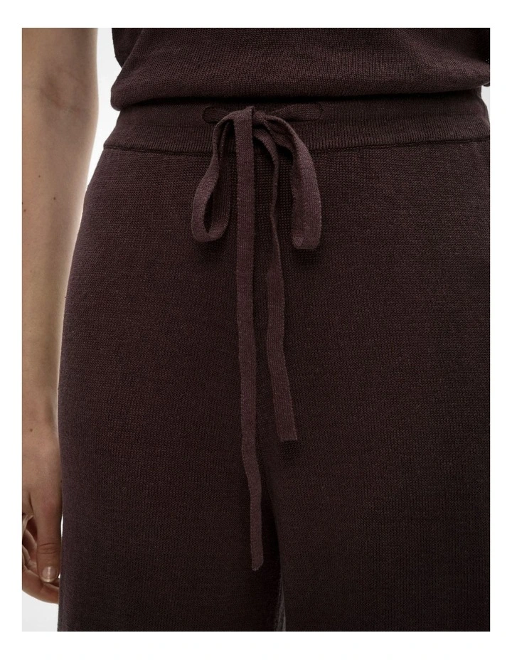 Linen Knit Pants in Espresso image 3