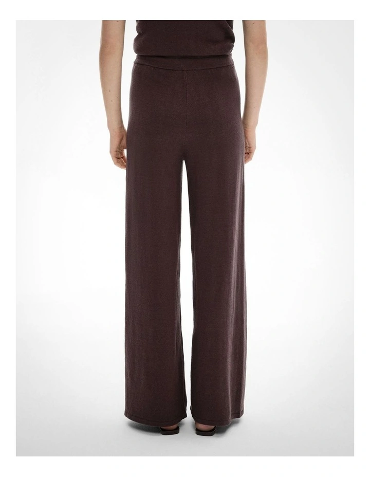 Linen Knit Pants in Espresso image 4