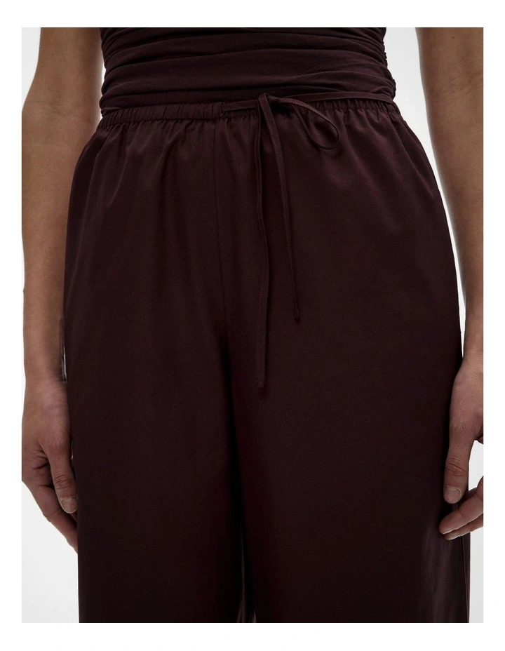 Wrap Tie Pants in Fig image 4