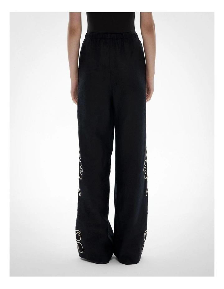 Corded Pull On Pants in Black image 5