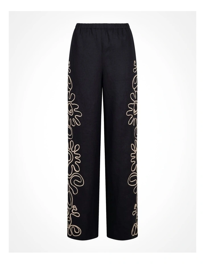 Corded Pull On Pants in Black image 6