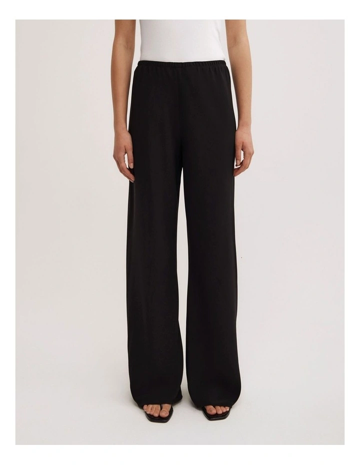 Crepe Bias Pants in Black image 2