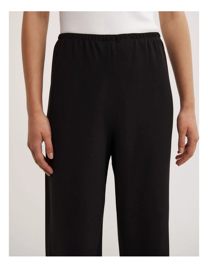 Crepe Bias Pants in Black image 3