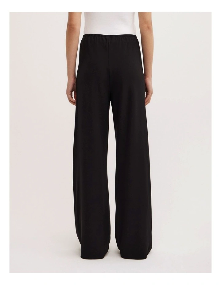 Crepe Bias Pants in Black image 4
