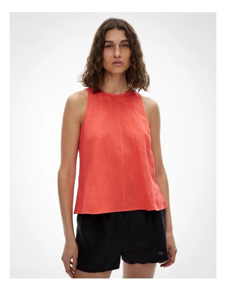 Seam Detail Swing Tank Top in Watermelon image 1
