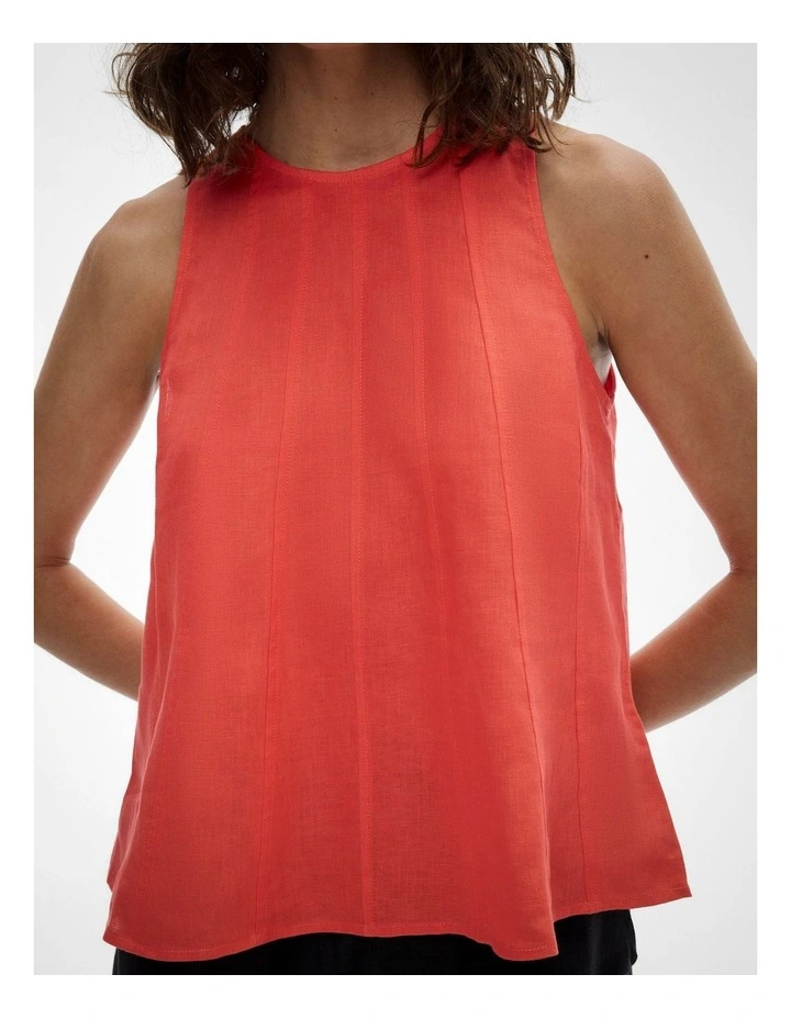 Seam Detail Swing Tank Top in Watermelon image 3
