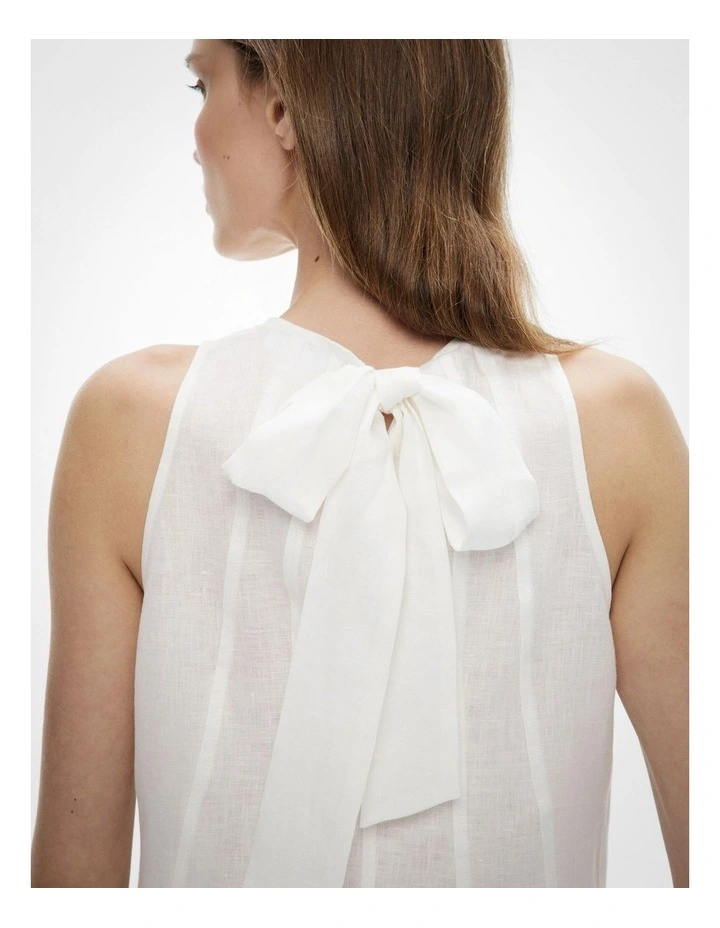 Seam Detail Swing Tank Top in Fresh White image 4