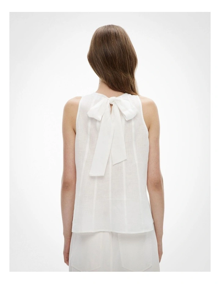 Seam Detail Swing Tank Top in Fresh White image 5