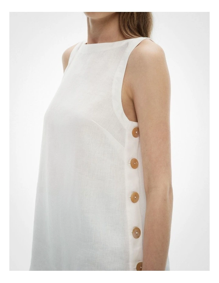 Button Side Top in Fresh White image 3