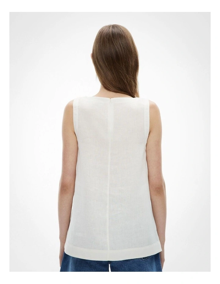 Button Side Top in Fresh White image 4
