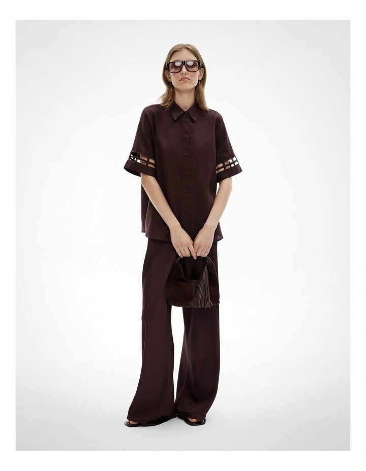 Ladder Insert Shirt in Espresso image 1