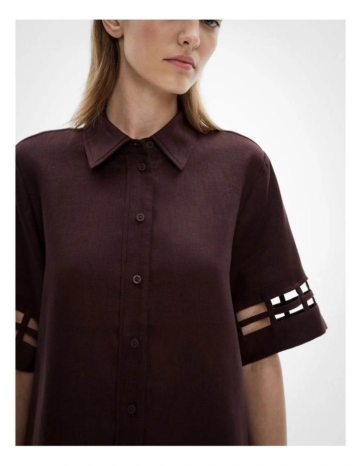 Ladder Insert Shirt in Espresso image 3