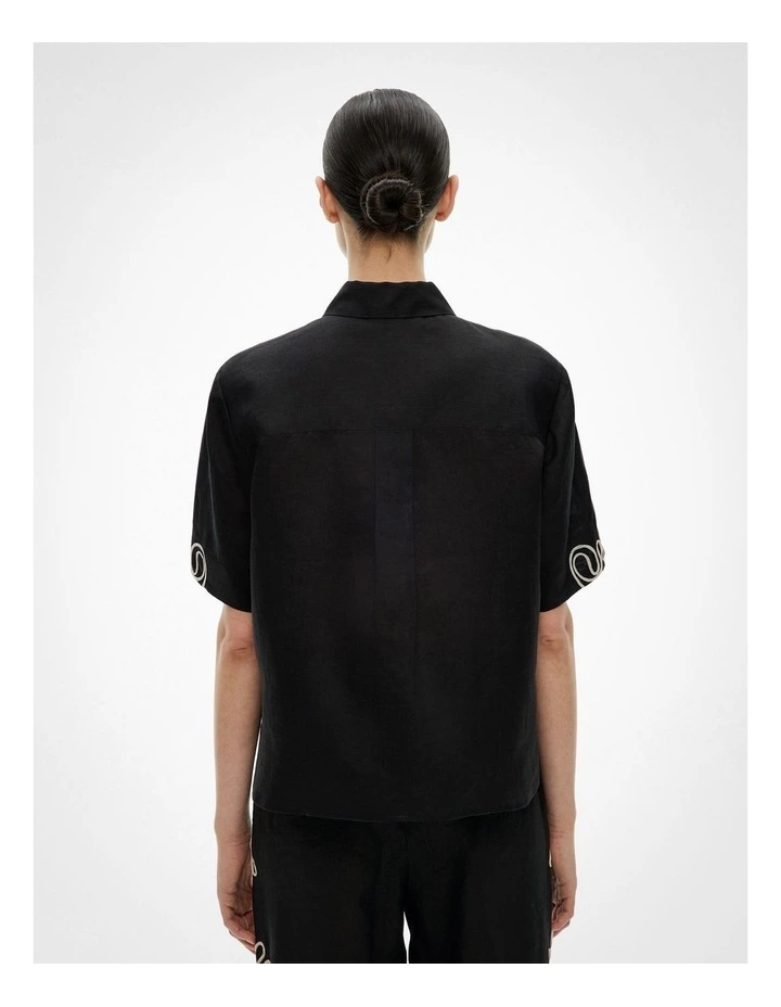 Corded Shirt in Black image 5