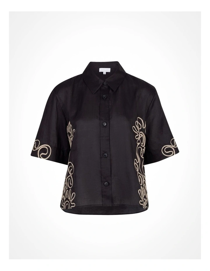 Corded Shirt in Black image 6