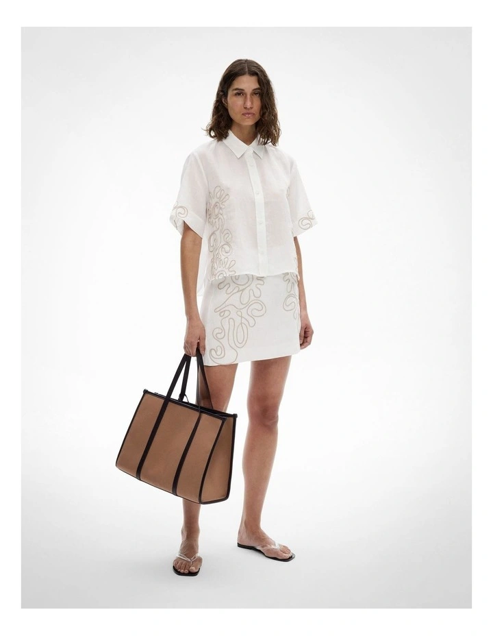 Corded Shirt in Fresh White image 2