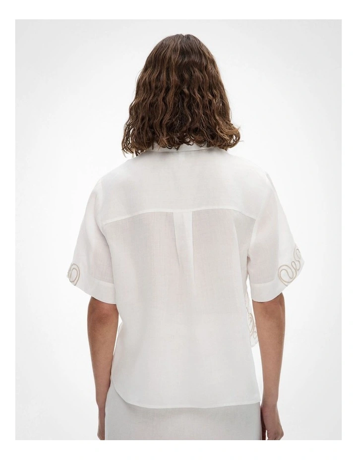 Corded Shirt in Fresh White image 5