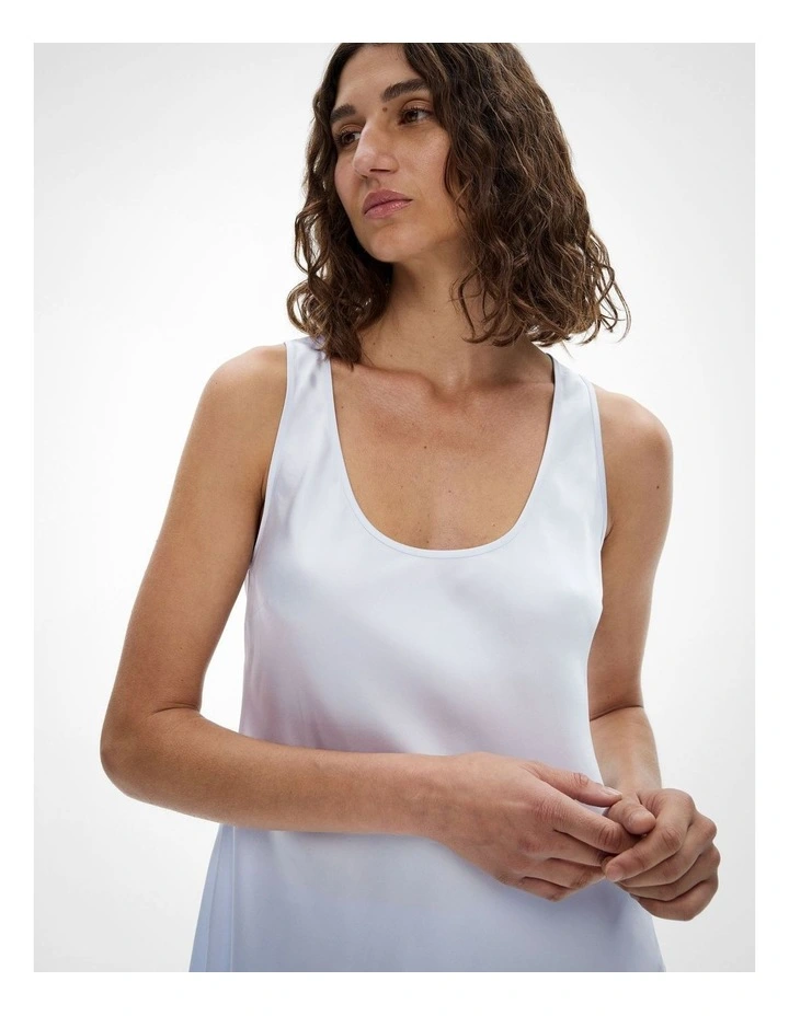 Asymmetrical Scoop Tank Top in Blue Air image 4