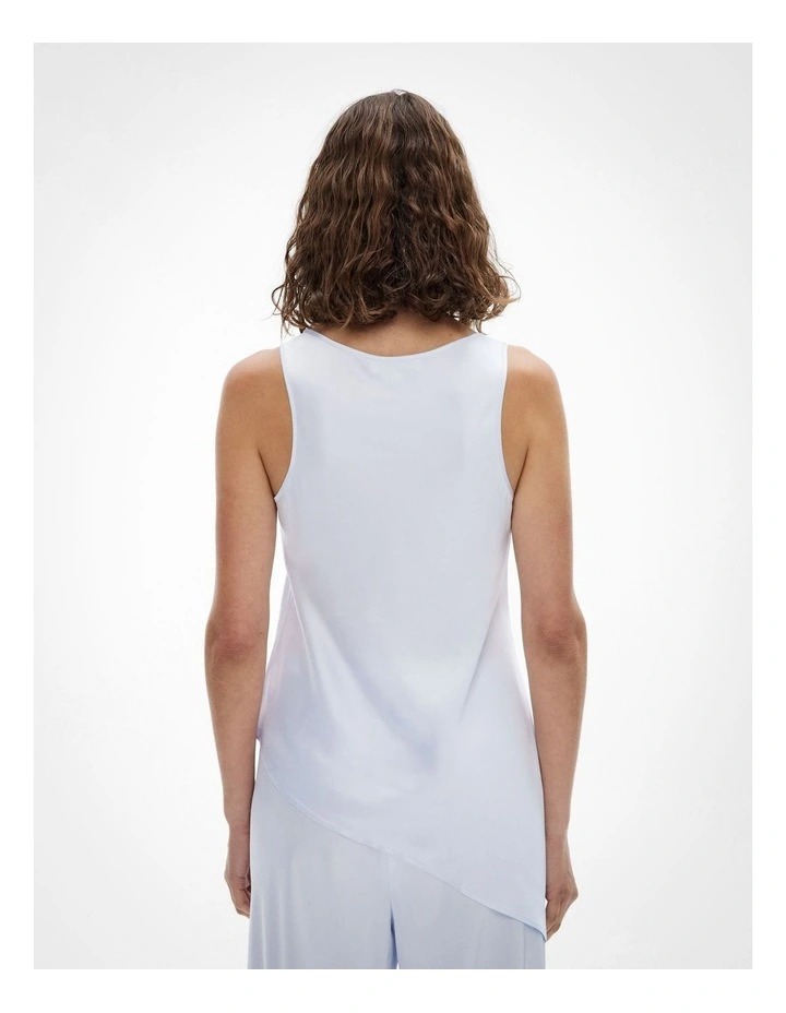 Asymmetrical Scoop Tank Top in Blue Air image 6