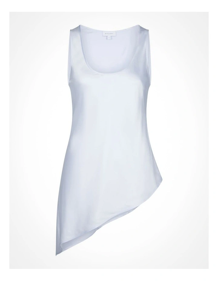 Asymmetrical Scoop Tank Top in Blue Air image 7
