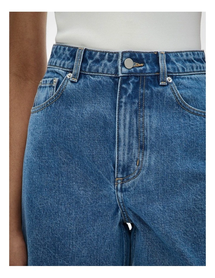 Classic Denim Shorts in Indigo image 3