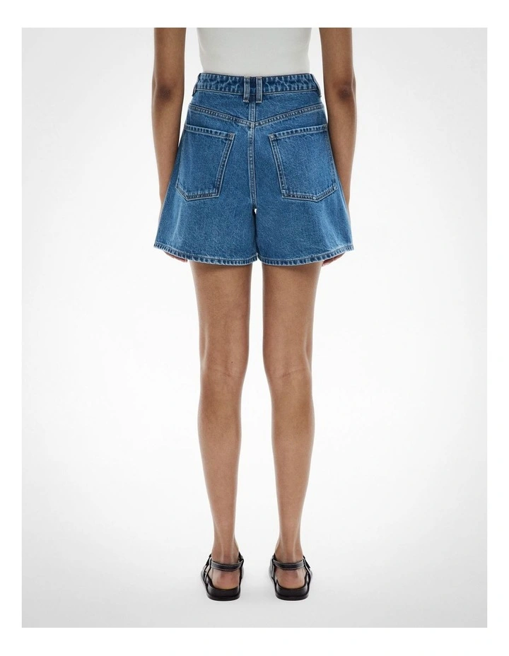 Classic Denim Shorts in Indigo image 4