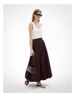 Bubble Maxi Skirt in Fig