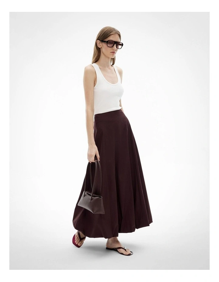 Bubble Maxi Skirt in Fig image 1