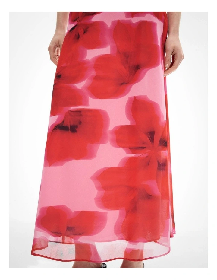 Bias Slip Skirt in Watermelon Floral image 3