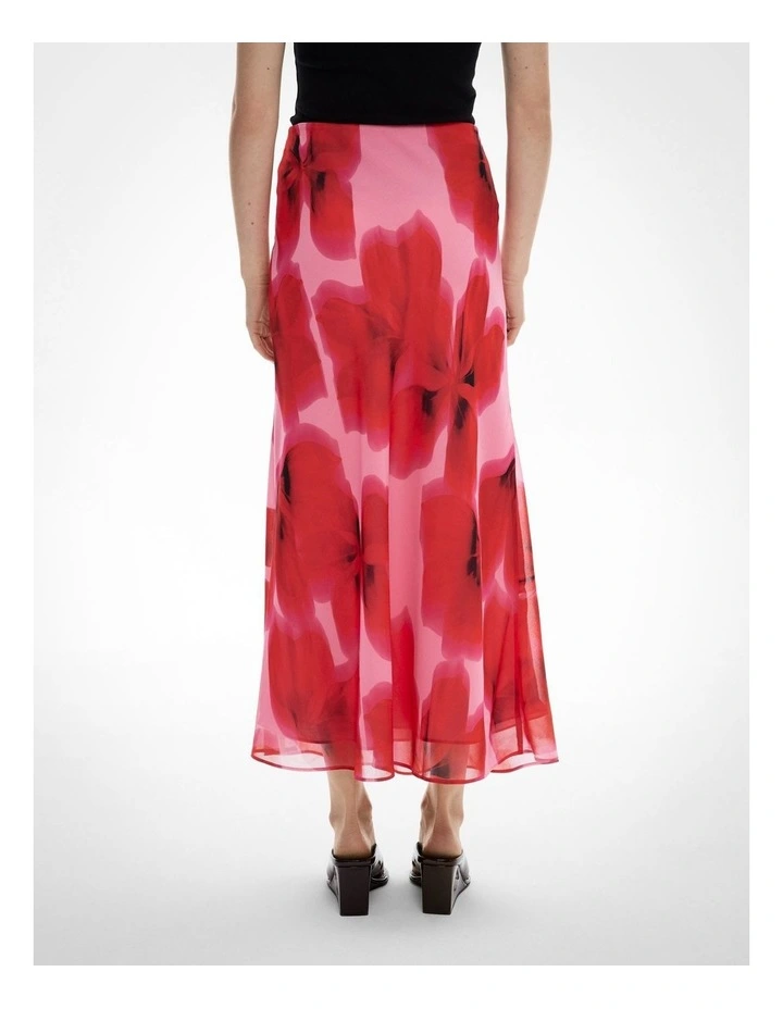 Bias Slip Skirt in Watermelon Floral image 4