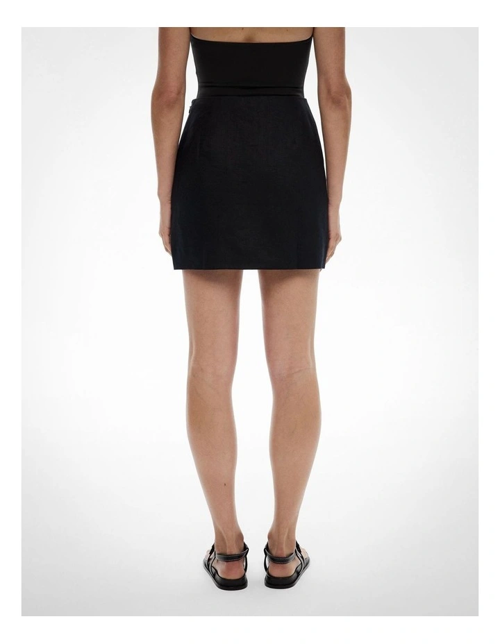 Corded Mini Skirt in Black image 4