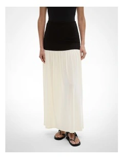 Basque Jersey Skirt in Black Multi