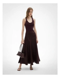 Panelled Skirt in Espresso