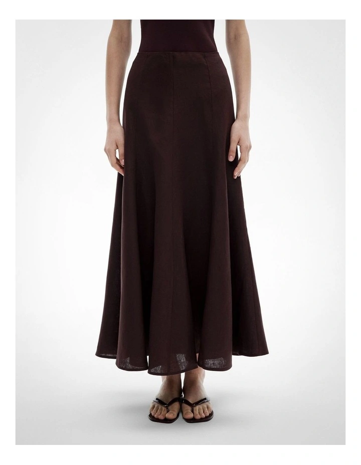 Panelled Skirt in Espresso image 2