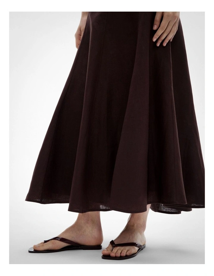 Panelled Skirt in Espresso image 4