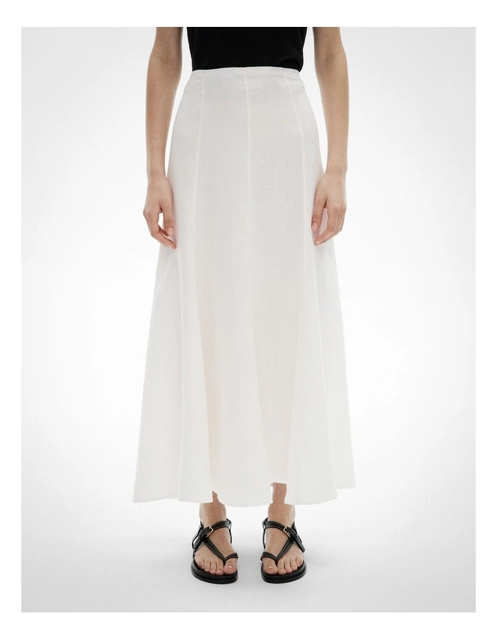 Panelled Skirt in Fresh White image 2