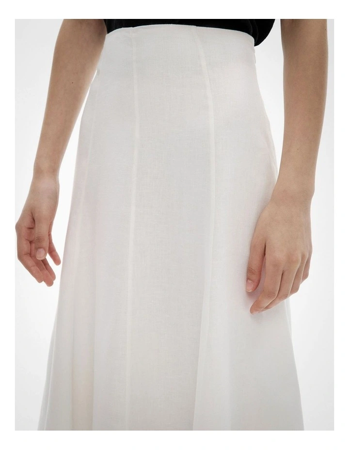 Panelled Skirt in Fresh White image 3