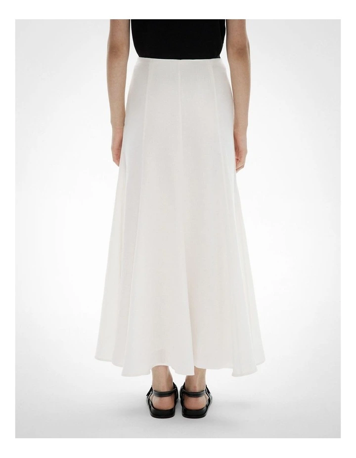Panelled Skirt in Fresh White image 4