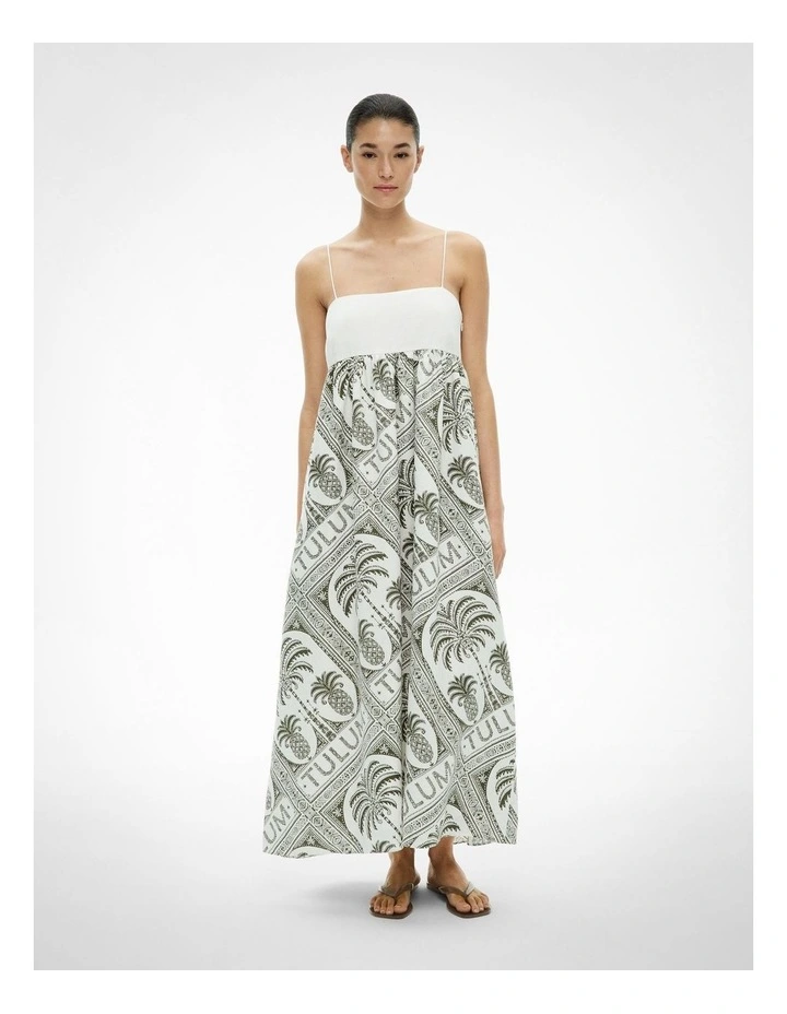 Bandeau Maxi Dress in Tulum Print image 1