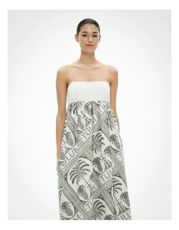 Bandeau Maxi Dress in Tulum Print image 2